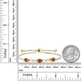 thumbnail image 5 of Gem Stone King 3.02 Ct Ecstasy Mystic Topaz E-F Lab Grown Diamond 18K Yellow Gold Plated Silver Bracelet for Women, 5 of 5