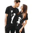 thumbnail image 6 of Baqcunre Valentine'S Day Shirts For Women Valentine Graphic Tees Couple Matching Shirts Short Sleeve T Shirt Blouse Womens Model(Black S-XXL),Womens Tops Graphic Tees Shirts For Women Womens Clothes, 6 of 6