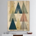 thumbnail image 2 of Designart 'Geometrical Composition Triangles II' Modern & Transitional Print on Natural Pine Wood, 2 of 3