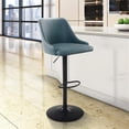 thumbnail image 3 of Home Square Height Adjustable Stool in Navy Faux Leather - Set of 3, 3 of 9