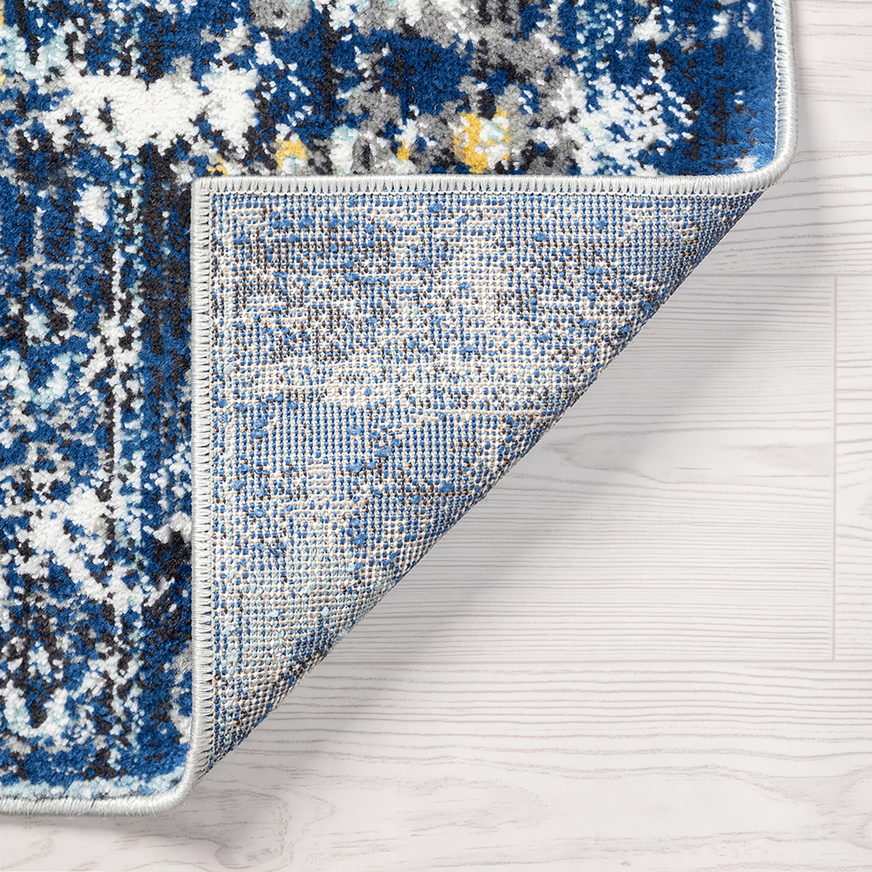 Traditional 5x8 Area Rug (5'3'' x 7'3'') Oriental Ivory, Blue Living Room Easy to Clean
