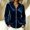 Navy, variant on IUYRTFE Women Velour Zip Up Hooded Jacket Long Sleeve Casual Winter Coat with Pockets