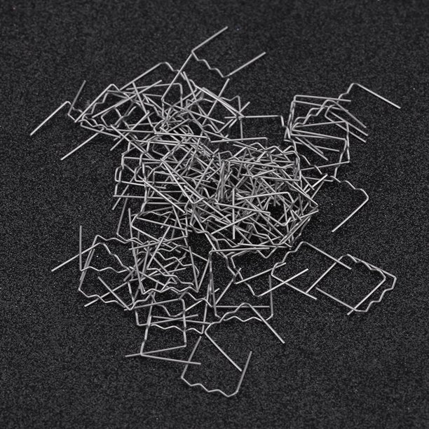 Kit de herramientas de reparación de grapas de soldadura precortadas, reparación de parachoques de coche, 100 Uds., 0,6mm, estilo "S" Jadeshay A
