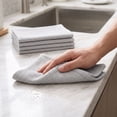 thumbnail image 5 of Organic Cotton Waffle Hand Towels for Bathroom & Kitchen, Large 12x12 in, Ultra Soft Cotton, Lightweight Quick Dry Waffle Weave, Set 6 (Light Gray), 5 of 8
