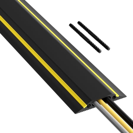 D-Line 6 Cable Cover with 2x Connector Pins Black & Yellow