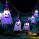 thumbnail image 4 of Decoración Led de Halloween, luz intermitente Gypsophila, vestido de fiesta de fantasma, sombrero de fantasma de mago brillante, lámpara decorativa, linterna colgante, 4 of 5