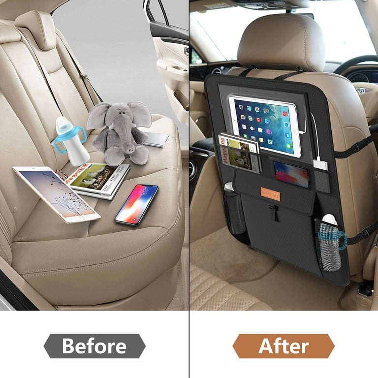 Car Seat Organizer Pocket Backseat Storage Protector Kick Mat Mini
