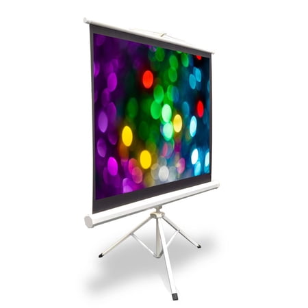 PYLE PRJTP52 - 50-inch Video Projector Screen, Easy Fold-Out & Roll-Up Projection Display