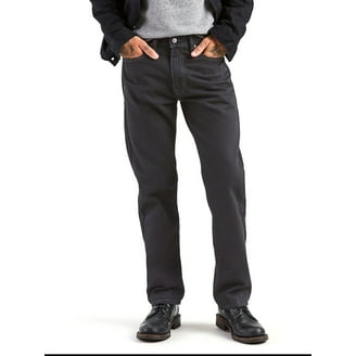 LEVI'S Mens Black Tapered, Relaxed Fit Jeans W42/ L34 - Walmart.com