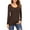 Brown, variant on JYLFC Women T-Shirts Long Sleeve Tee Round Neck Tunic Casual Tops, Red 2XL