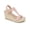 Blush PU, variant on Womens Brown Padded Comfort 1 Platform Moisture Wicking T-Strap Card Round Toe Wedge Buckle Dress Espadrille Shoes 9.5