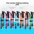 thumbnail image 5 of N82 Foldable & Extendable Lightweight Aluminum Alloy Trekking Pole - Multi-Functional Cane for Outdoor Climbing, Hiking & Travel, Compact Portable Design with Sturdy Support, Vivid Magenta Color, 5 of 5