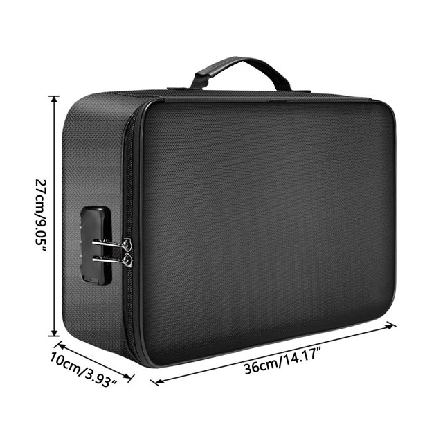 EGNMCR Document File Information Fireproof Storage Bag Travel Multi-functional And Fireproof Storage Soft Box File storage