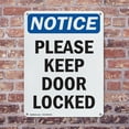 thumbnail image 4 of (2 Pack) Please Keep Door Locked OSHA Notice Sign 18 Inch X 24 Inch Indoor / Outdoor Rust-Free Aluminum Metal Signs for Workplace, Workshop, and Construction Site, Made in the USA, 4 of 8