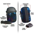 thumbnail image 3 of USA Gear Compact Point and Shoot Camera Sling Bag  with Rain Cover, Shoulder Sling Strap - Galaxy, 3 of 9