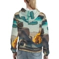 thumbnail image 7 of Balery Desert Monkeys Drive Pattern Womens Long Sleeve Hoodie, Pullover Hooded Sweatshirt, Kangaroo Pocket Hoodie with Eye-catching Drawstrings-XX-Large, 7 of 7
