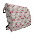 thumbnail image 1 of Garden Lumbar Pillow, Blossoming Flowers in Various Types on Vintage Background Spring Growth, Soft Back Cushion Office Chairs with Adjustable Straps, 14" x 13", Dark Coral Cream Green, by Ambesonne, 1 of 7
