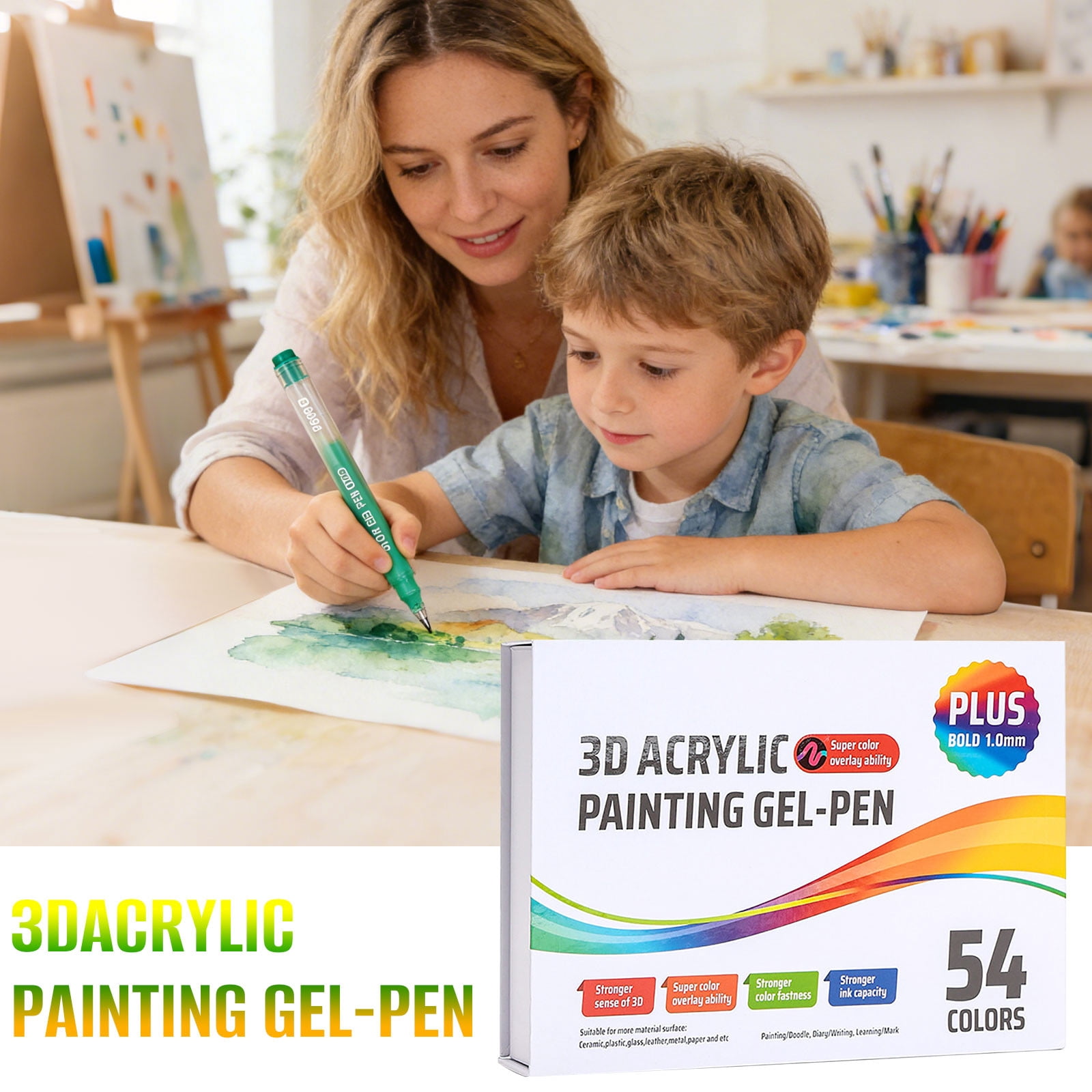Acrylic Gel Pen Set Hand Account Pen Art Specific Painting Pen 20ml, Paint Pens Set for Drawing, Coloring, Note Taking, DIY and Art Crafts Supplies