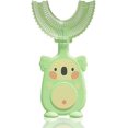 thumbnail image 1 of Cepillo de dientes en forma de U para niños con cabezal de cepillo de silicona suave, cepillo de dientes para niños pequeños de 360°,(edad de 2 a 6 años), verde，Azul ShuxiuWang 1327537093701, 1 of 4