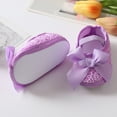 thumbnail image 5 of Infant Baby Girls Non-Slip Bowknot Princess Shoes Mary Jane Flats Toddler First Walker with Headband, 5 of 5
