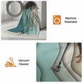 thumbnail image 5 of Teal Blue Ombre Cream Washable Area Rug 3'x5', Modern Geometric Brown Aesthetic Woven Cotton Tassels Kitchen Rugs, Non Slip Indoor Door Mat Throw Carpet for Entryway Living Room Nursery Laundry Room, 5 of 9