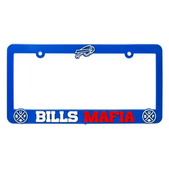 Bills Mafia 3D Raised License Plate Frame | 1 Pack License Plate Cover | Universal US Black License Plate Holder | Auto Accessories (Car, Truck and SUV)