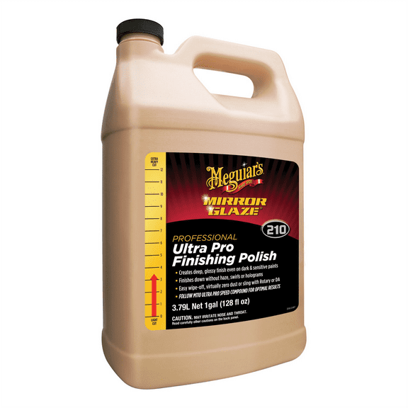 Meguiars Mirror Glaze M21001 Ultra Pro Finishing Polish, 1 gal Can, High Gloss, White, Liquid