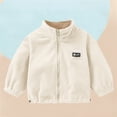 thumbnail image 3 of Toddler Girl Winter Coat Mid Sized Child Coat Zipper Coat Children's Fleece Thick Coat Autumn And Winter Color Casual Long Sleeve Stand Collar Solid Color Coat Kids Winter Jacket,4-5 Years, 3 of 3
