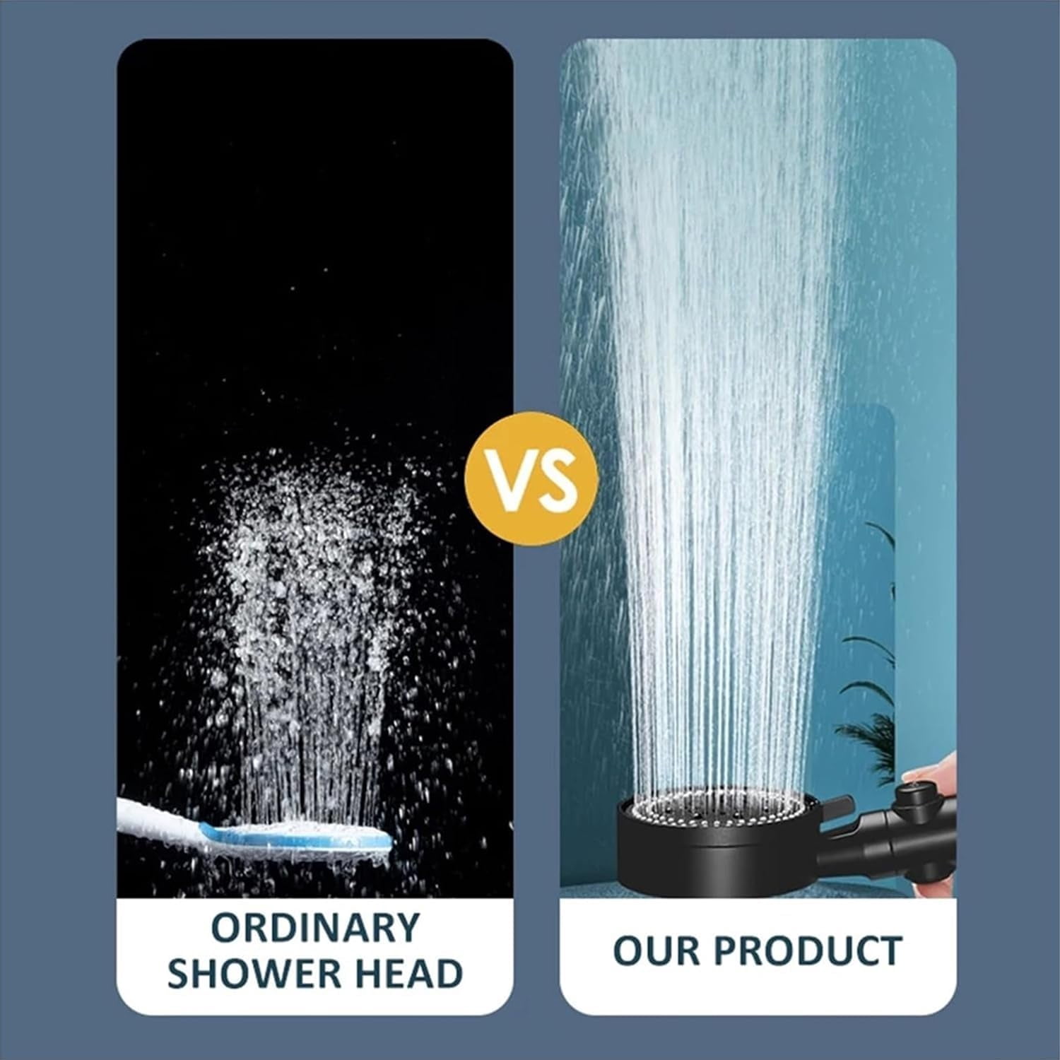 High Pressure RV Shower Head, 5 Mode Filtered Handheld Showerhead Set with One-Click Switching, 59" Hose & Adhesive Bracket for Home Bathroom Travel Trailer