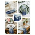 thumbnail image 4 of Hokiten Kitchen Dinner Napkins Set of 8 Blue Foggy Forest Cloth Napkins Reusable Washable Table Napkins for Weddings Cocktail Parties Holiday Table Decor 20x20 Inch, 4 of 8