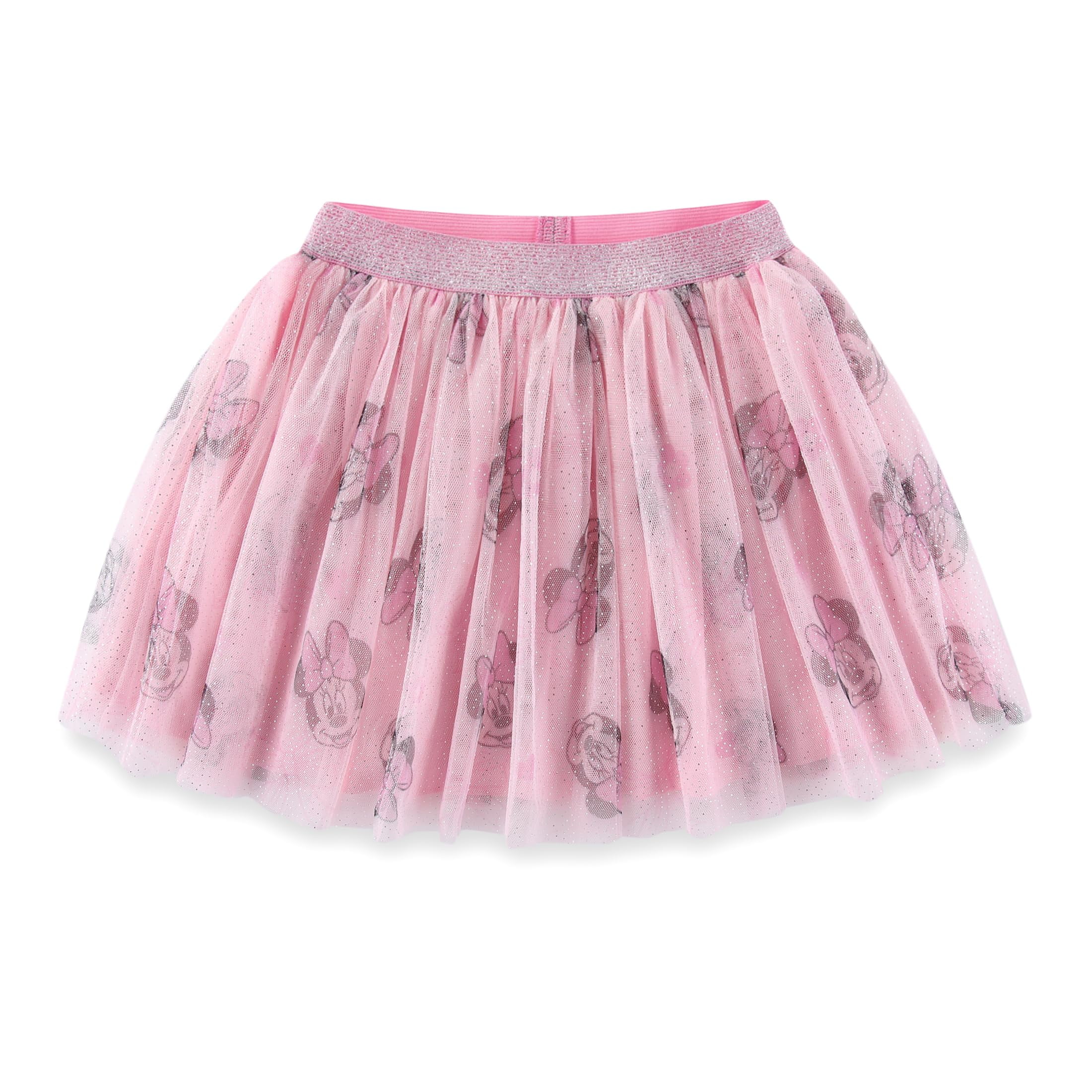 Disney Minnie Mouse Girls Tank Top, Shorts, and Tulle Skirt Girls), 3 Piece Set, Sizes 12M-6X