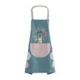 thumbnail image 1 of Delantal grande con babero de 72 x 68 cm y bolsillo frontal grande para mujer, ideal para cocinar y hornear. lago azul, 1 of 6