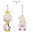thumbnail image 7 of D-GROEE 5PCS Colorful Wood Easter Hanging Adorable Dwarf Shape Ornaments Painted Hanging Easter Decorations, 7 of 7