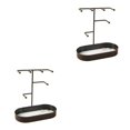 thumbnail image 3 of Dalazy Jewelry Organizer Stand Tray Display Rack Rings for Black Marbling 20 x 10 x 21cm 2Set, 3 of 6