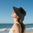thumbnail image 3 of Women's Sun Visor Hats Wide Brim Straw Beach Hat Ponytail Foldable Packable Beach Vacation Beach Women Bags Clout Visor Hiking Visors for Women Deaconess Hat Tennis Hat Girls Women for Beach Dominoes, 3 of 3