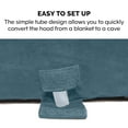 thumbnail image 5 of FurHaven Pet Products Faux Sheepskin Memory Top Snuggery Burrow Pet Bed for Dogs & Cats - Blue, 35" Base, 5 of 13