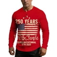 thumbnail image 2 of Ceisia Men's USA 250th Anniversary Print Long Sleeve Henley Top Patriotic Casual Commemorative Shirt for All Seasons Multicolor M Gifts, 2 of 8