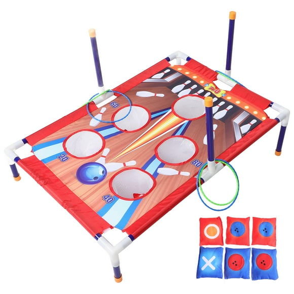 FONDOTIN 1Set Outdoor Bean Bag Toss Game with Sturdy Plastic Cloth Material Foldable