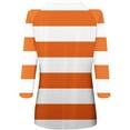 thumbnail image 5 of Bowake Sweatshirts à Manches 3/4 Col Rond pour Femmes, Pull à Rayures Color Block, Tuniques Décontractées d'Automne, 5 of 5