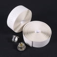 thumbnail image 3 of 1 Set PU Leather Shock-absorbing Handlebar Tape Wrap Punching Non Belt Handlebar Ribbon Strap for Outdoor Bikes (White), 3 of 6