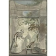 thumbnail image 2 of Elias van Nijmegen 11x14 Gold Ornate Wood Frame and Double Matted Museum Art Print Titled - Maid with Boy Who Makes Child from Wheelbarrow Tumbling (1677 - 1755), 2 of 4