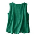thumbnail image 6 of Womens Tank Tops Casual Sleeveless Tanks Summer Trendy Scoop Neck T-Shirts Lightweight Comfy Outfits OIOLOYJM Dark Green L, 6 of 8