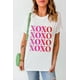 thumbnail image 3 of ABPHQTO Camiseta blanca con gráfico XOXO y cuello redondo para mujer, 3 of 5