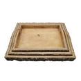 thumbnail image 3 of CC Home Furnishings Wooden Bark Serving Trays - 20" - Set of 3, 3 of 5