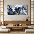 Abstract Canvas Wall Art, Blue, 48