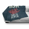 thumbnail image 2 of Rock and Roll Soft Flannel Fleece Throw Blanket, Poster Design of a Guitar 2 Microphones Wings, Cozy Plush for Indoor and Outdoor Use, 70" x 90", Teal Dark Coral, by Ambesonne, 2 of 5