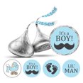 thumbnail image 1 of Darling Souvenir It's A Boy Stickers Candy Chocolate Labels 190 Pcs Party Fabor-Light Blue, 1 of 2