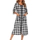 thumbnail image 5 of Minnieouse Camisones de mujer Batas con cremallera de casa de verano Albornoz con bolsillos Hogar Hotel Dormitorio Ropa de dormir Mujer Damas Pijama Tartán Minnieouse AP016562-03, 5 of 6