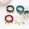 thumbnail image 1 of 4 Set Bohemian Wood Beads Bracelet Set For Women Multilayer Tassel Stackable Beaded Charm Stretch Statement Bracelet Set, 1 of 5