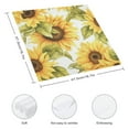 thumbnail image 3 of Qinduosi Floral Sunflower Cocktail Beverage Cloth Napkins Spring Yellow Sunflowers Dessert Napkin for Spring Flower Wedding Holiday Birthday Party Supplies, 3 of 7